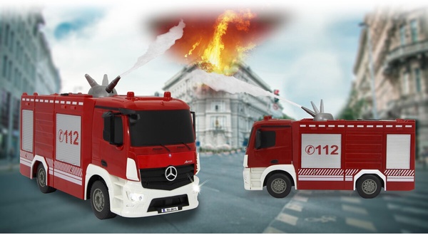 Camion Bomberos Radio Control Bomberos TLF con Funci�n de Rociado Mercedes-Benz Antos 1:26 2,4GHz